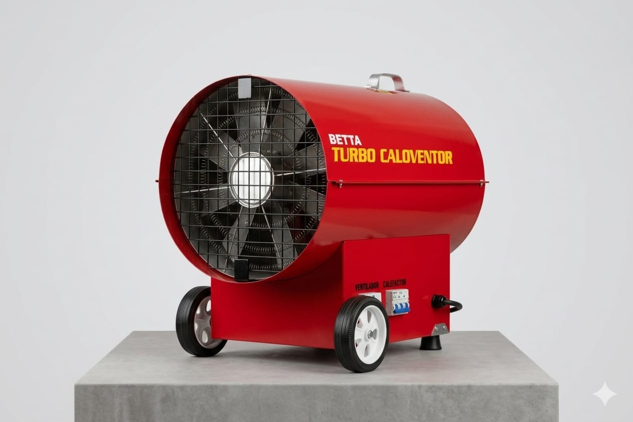 Betta 15 kW — Turbo Caloventor cilíndrico con ruedas