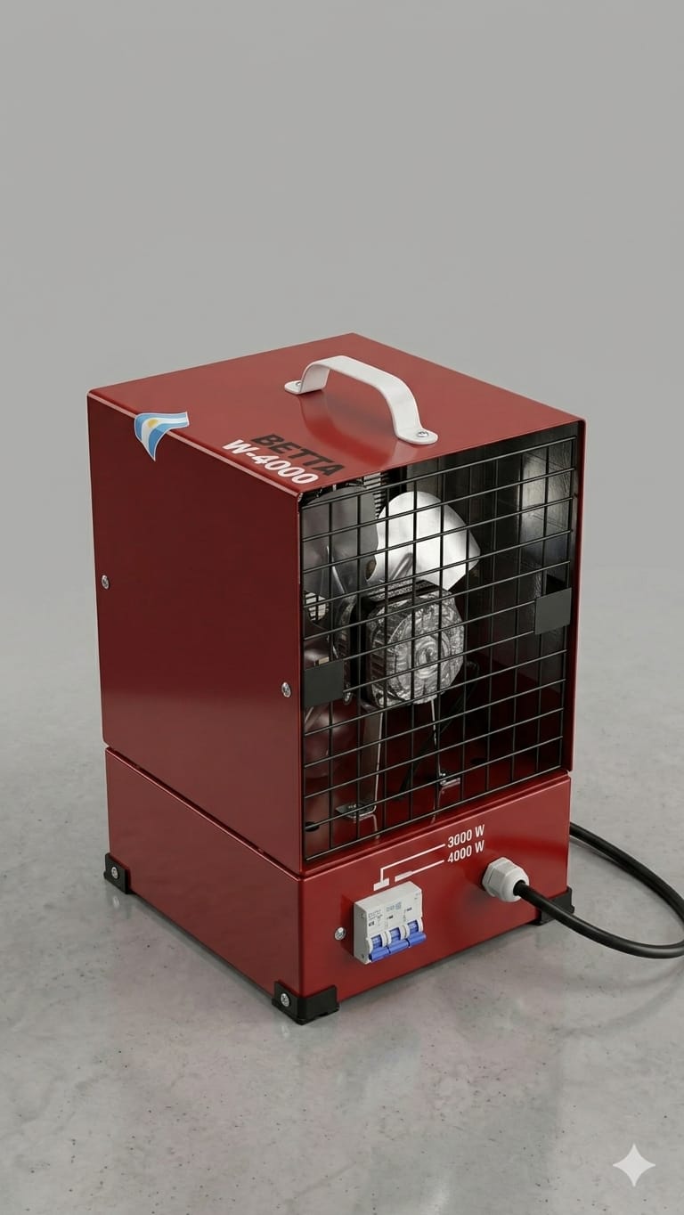 Calefactor Betta W-4000 — render profesional